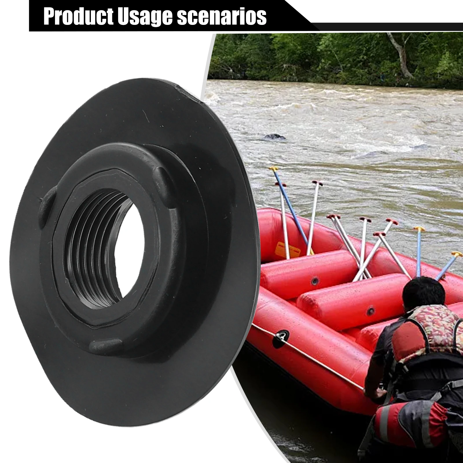 Air Valve Octagonal Gas Valve For Intex Inflatable Boat/jilong Fishing Boat/ Airbed 38g/set Black PLASTIC Hot Sale