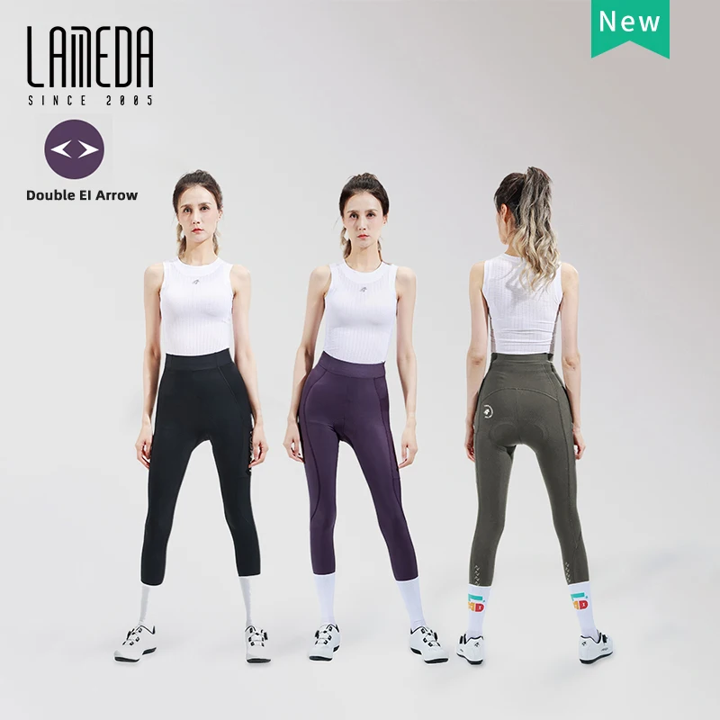 

LAMEDA New Cycling Pants Elastic Interface Pad With Pockets UPF50+ Anti-UV High Waist Breathable Spring Summer MTB Road Bike Pan