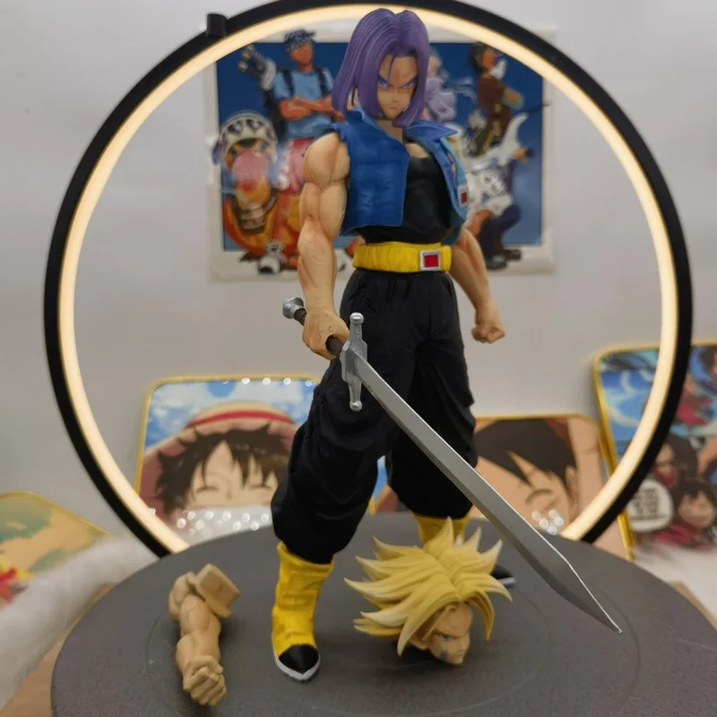

Dragon-Ball Saiyan Nec Torankusu Yellow Hair Purple Hair Double-Headed Hands Replaceable Model Ornaments Action Figure Gift