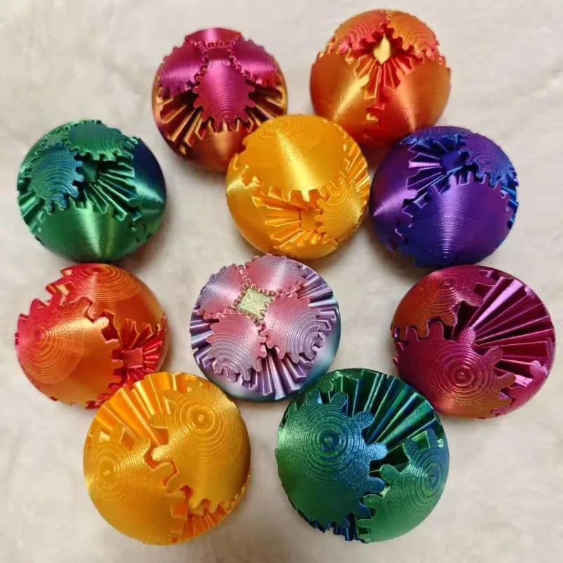 Ball gear 3D printing gear toy PLA youth gear ball Internet celebrity explosion Children's creative decompression cross-border