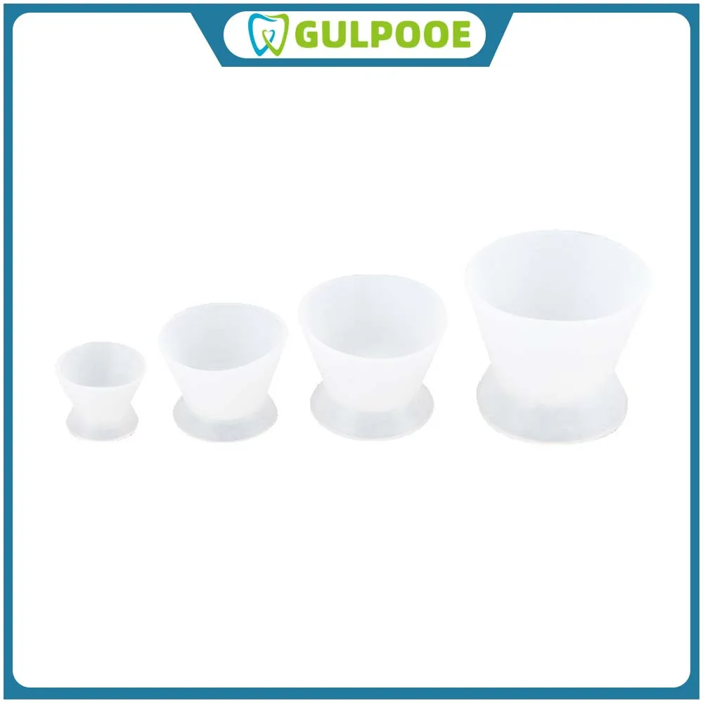 

GULPOOE 1 Pcs Dental Silicone Mixing Bowl Flexible Self Solidifying Rubber Cup Mixing Rubber Bowl Dentistry Lab Clean Dishes