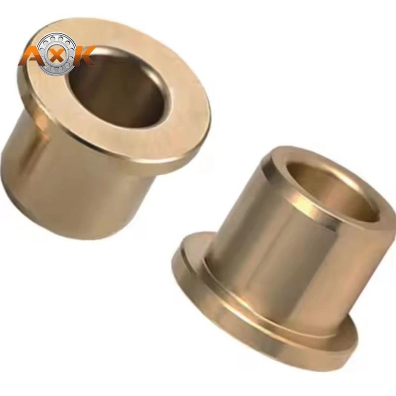 5PCS Inner diameter 4MM powder metallurgy oil bearing with edge step shoulder flange flange bushing flanged copper sleeve