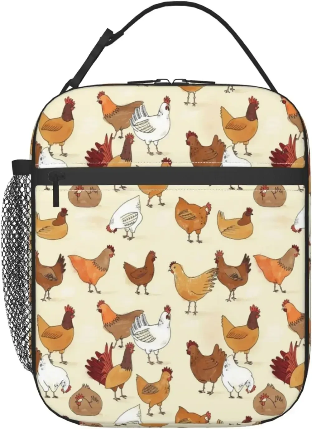 

Chicken Lunch Box Insulated Lunch Bags Zipper Lunch Bag Cooler Tote Bag For Boys Girls Teens Men Women Office Picnic Travel