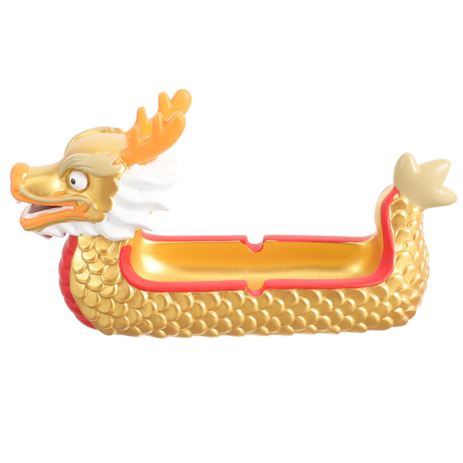 

Dragon Statue Shelf Decoration Office Decorative Tray Metal Shaped Tabletop Ash