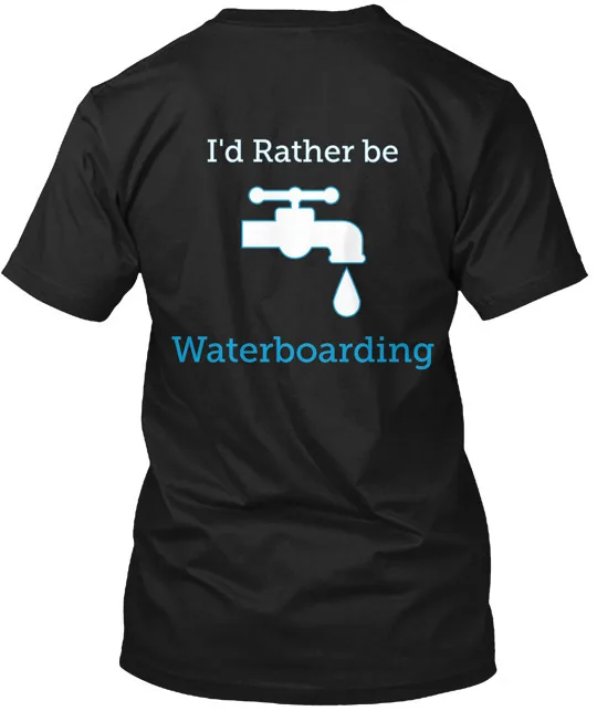 I D Rather Be Waterboarding T-shirt Made In The USA Size S To 4XL