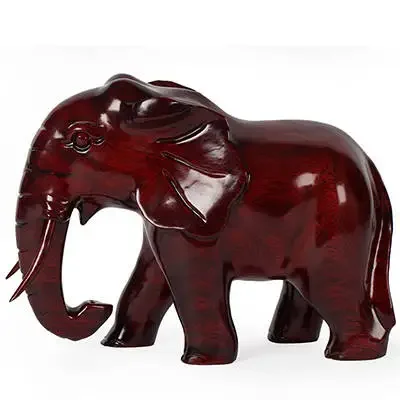 Zhai carved mahogany wood ornaments Gallery elephant wood like large pear wood decoration Feng Shui Home Furnishing pairing