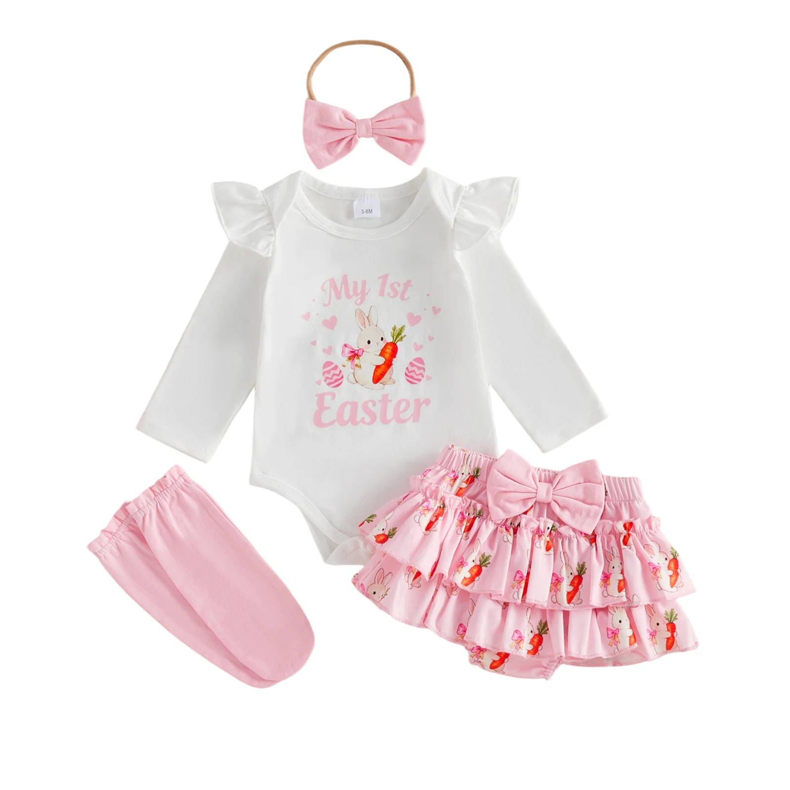 

Пасхальные наряды для маленьких мальчиков: комбинезон с короткими рукавами и принтом цыплят, шорты на подтяжках, галстук-бабочка, повязка на голову, комплекты носков для весны