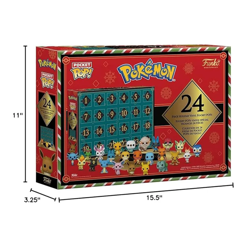 Pokemon Spider-Man Advent Calendar Box Action Figures Pikachu Model Doll Funko Collection Children Birthday Christmas Toys Gifts