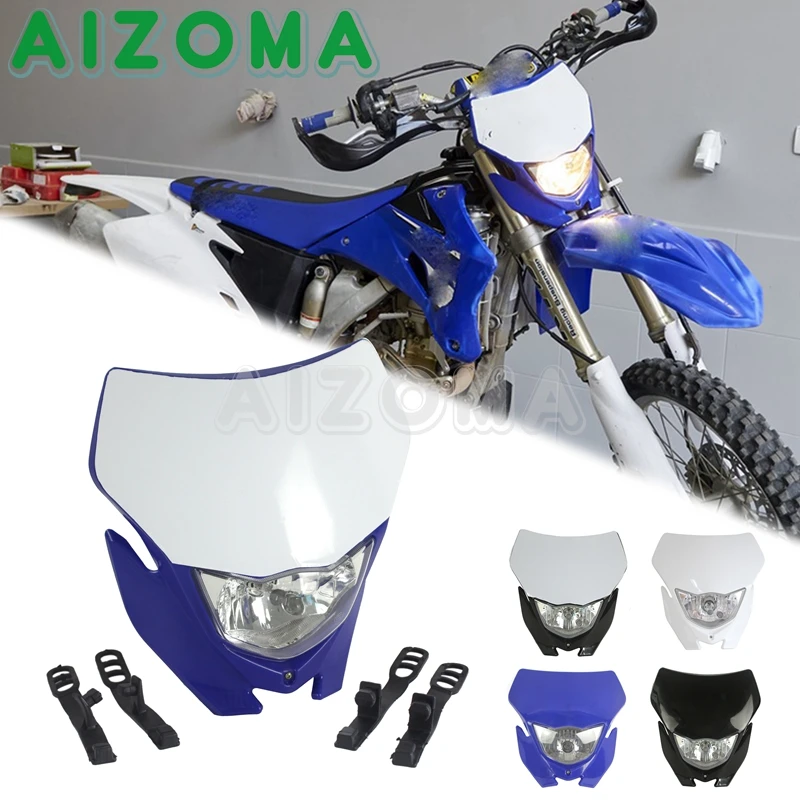 Dirt Bike Offroad Motocross 12v HI/lo Beam H4 Headlight Fairing Enduro Headlamp Supermoto For Yamaha WR 450/426/250 WR250F WR450