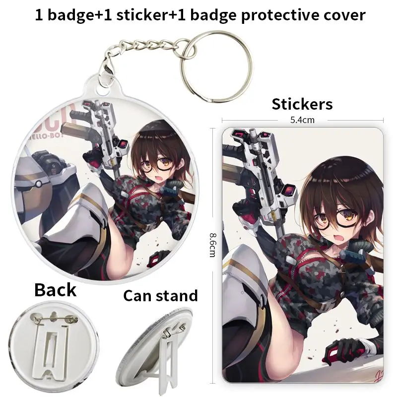 Roboco Ch vtuber personaje de Anime botón suave insignia broche ancla periféricos Pin decoración accesorios colgante moda solapa