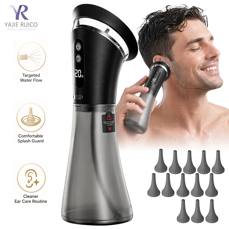 

Electric Ear Wax Removal Irrigation System 3 Pressure Settings Water Powered Ear Cleaner with Dual 2in1 Water Tank for Home Use