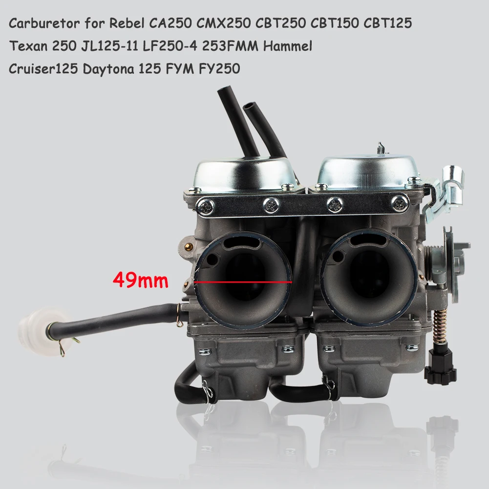 PD26 Carburetor for Honda Rebel CA250 CMX250 CBT250 CBT150 CBT125 Texan 250 JL125-11 LF250-4 253FMM Hammel Cruiser125 FYM FY250