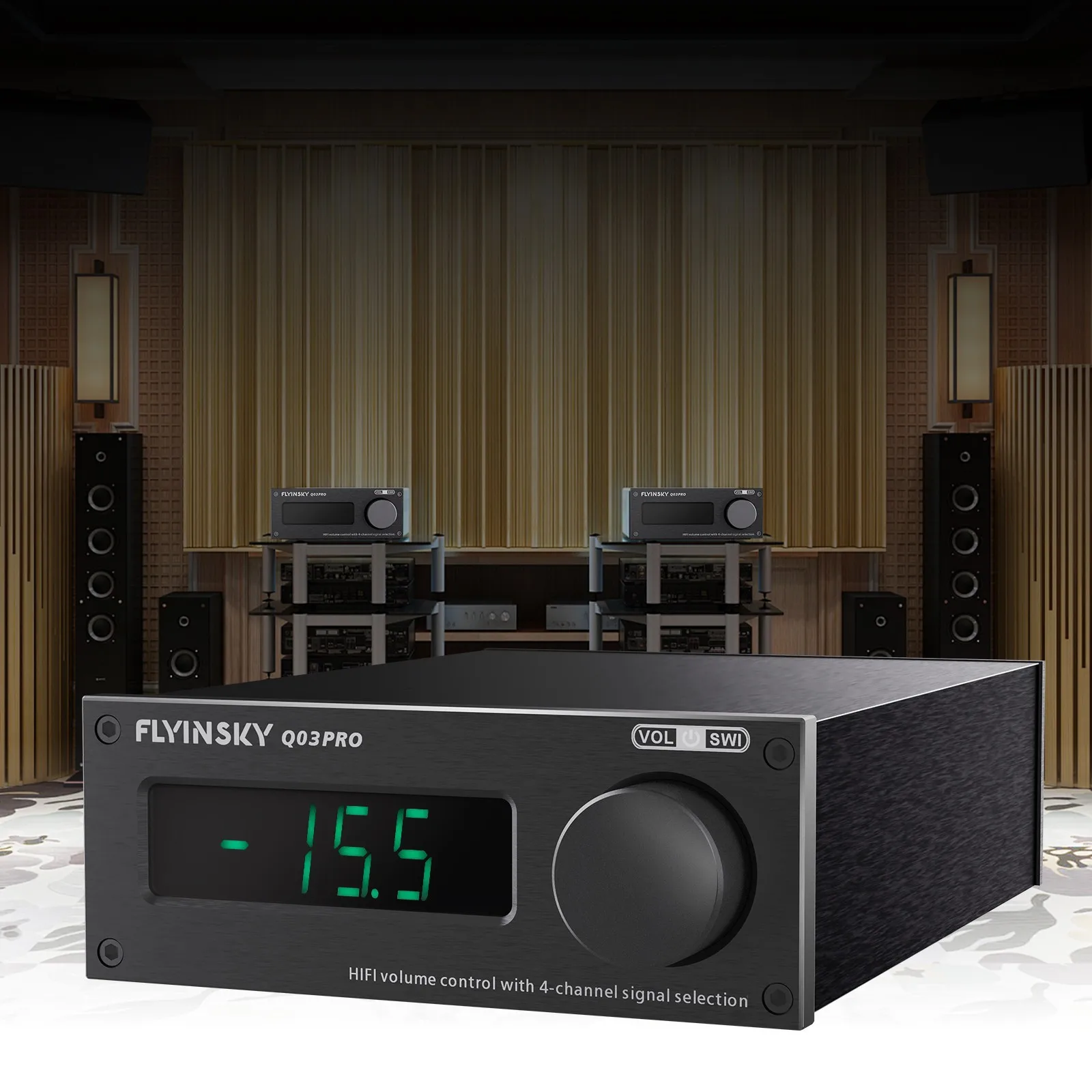 

Hi-Fi Q03Pro CS3310 Дистанционный предусилитель Стереоконтроллер громкости + 4-позиционные входы