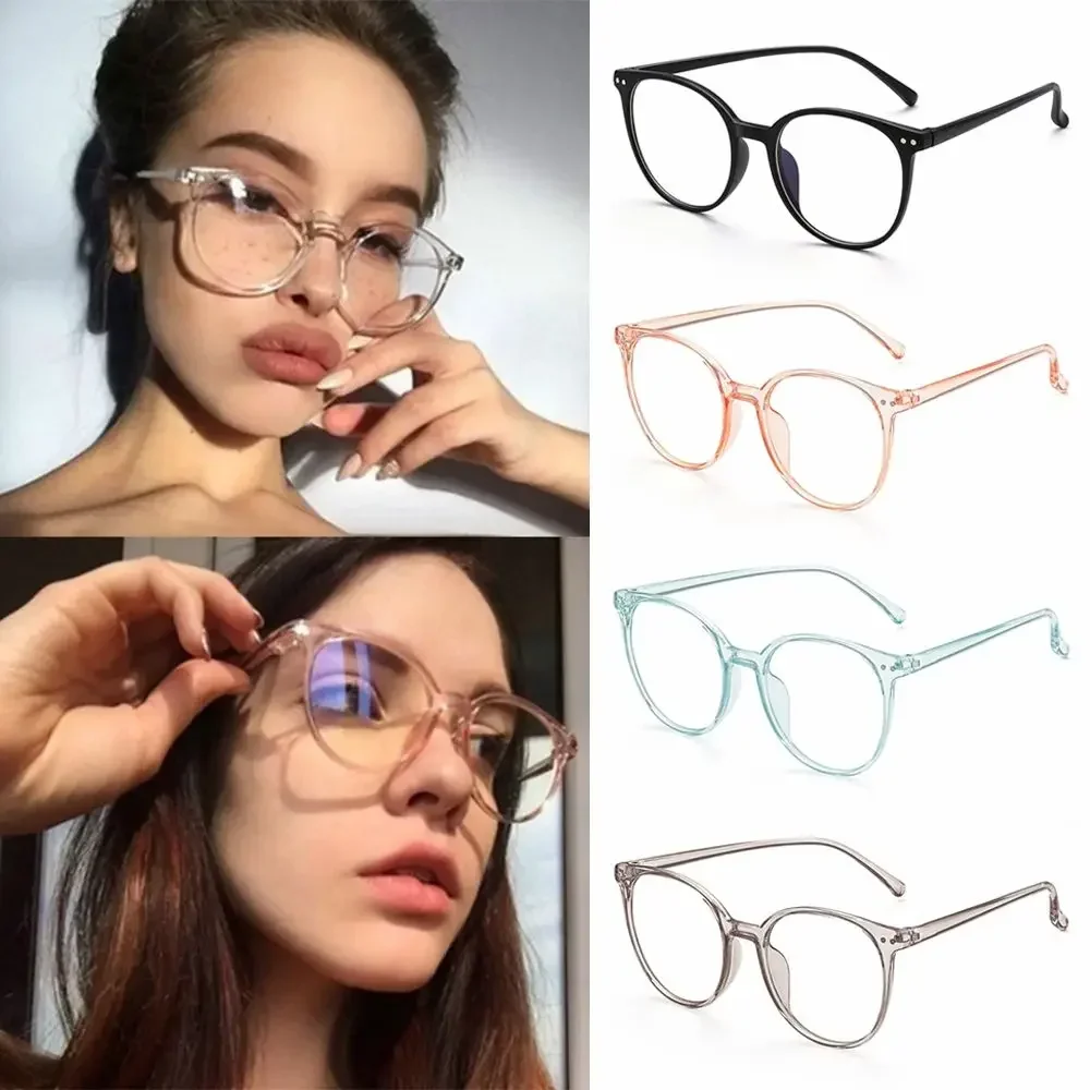 Anti Blue Light Glasses Transparent Computer Goggles Versatile Fashion Sunglasses UV400 Women Face Decor Glasses Accessories