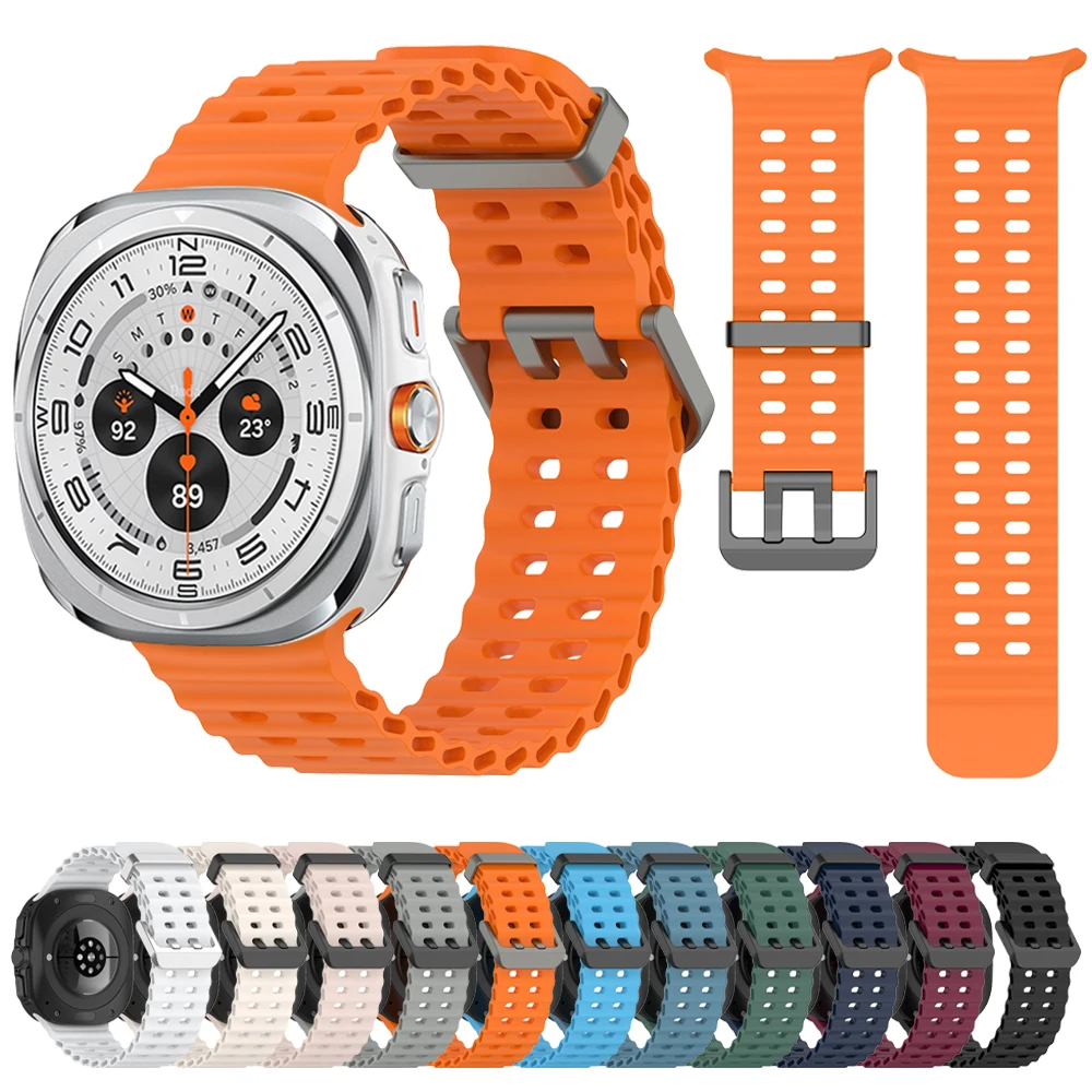 Riemen Silikonarmband für Samsung Galaxy Watch Ultra Band Watch 7 Ultra 47 mm Armband Ersatz Correa SM-L705 Gürtel Uhrenarmbänder