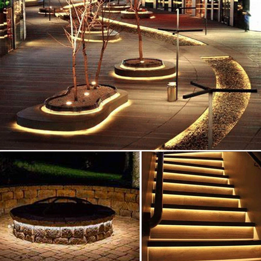 Imagem -02 - Outdoor Solar Led Strip Light Impermeável Light Strip Adequado para Decoração do Pátio Ip65 5m