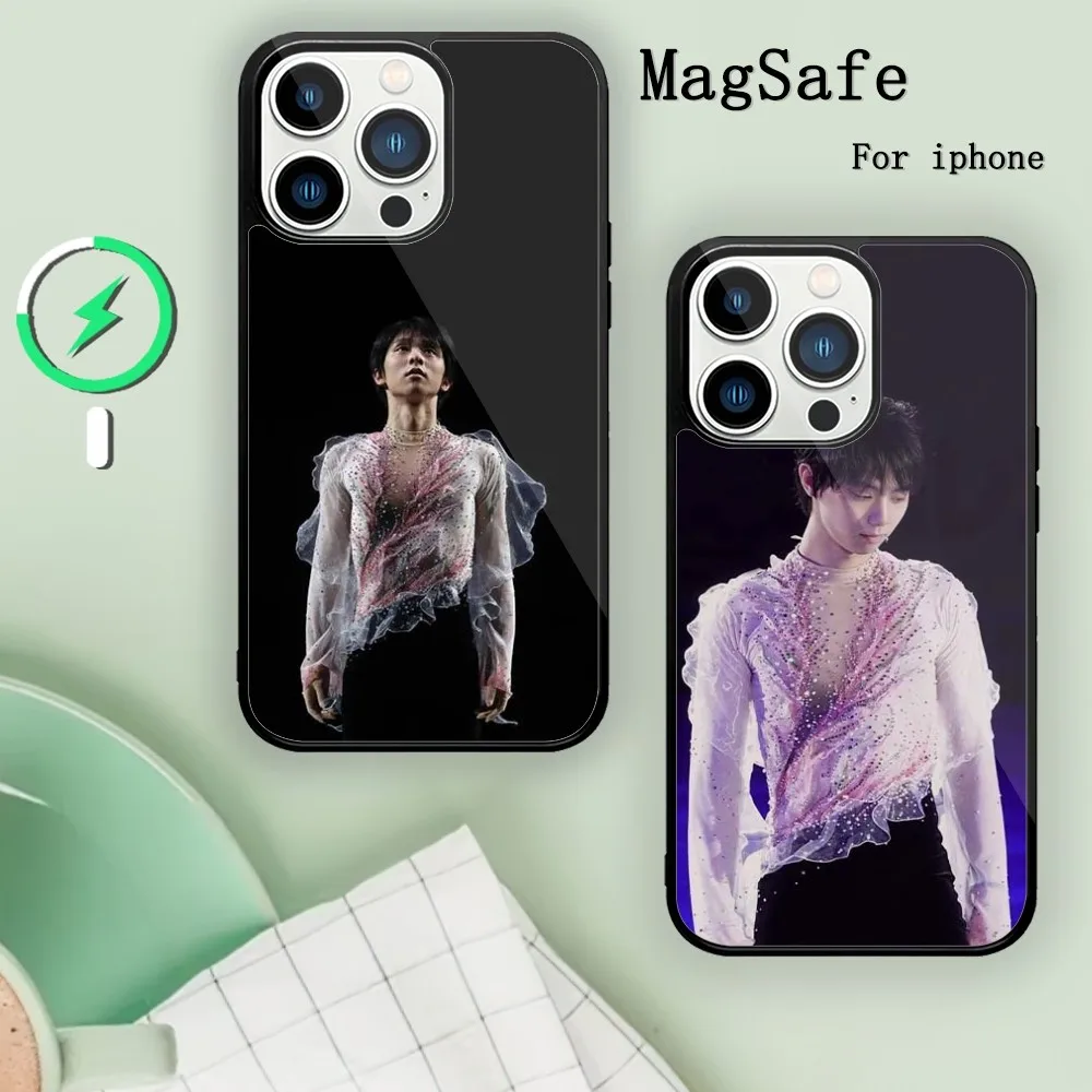 Figure Skaters Yuzuru Hanyu Phone Case For Magnetic Attraction iPhone 11 12 13 14 15 Mini Pro XS Max X S Plus XR Shell