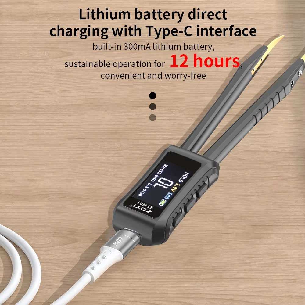 ZOYI جهاز قياس متعدد رقمي محمول ذكي على شكل ملقط ZT-MD1 LCR SMD جهاز اختبار للمقاومات والمكثفات والمحاثات