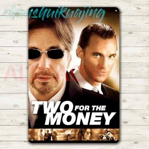 Two For The Money Al Pacino Movie Metal Poster Tin Sign 20x30cm Plate sign