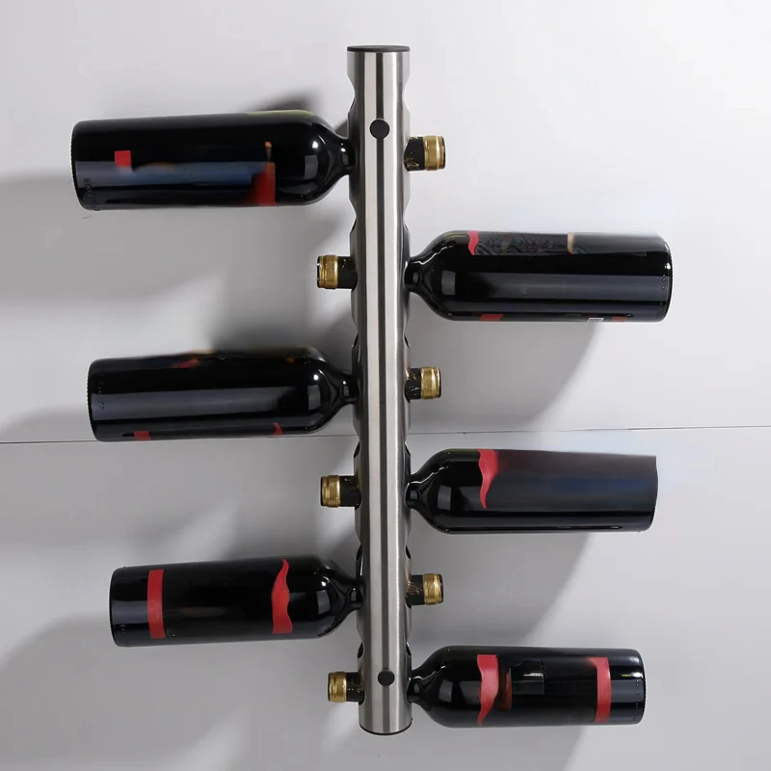 Stainless Steel Wine Rack Wall-mounted Wine Bottle Holder Creative Red Wine Rack Stainless Steel   Utensils Tool