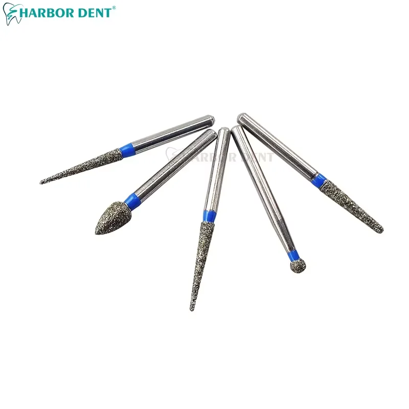 5Pcs/Box Dental Diamond Burs Drill Various Functions Optional Fit For High Speed Handpiece Dentist Polishing Tools