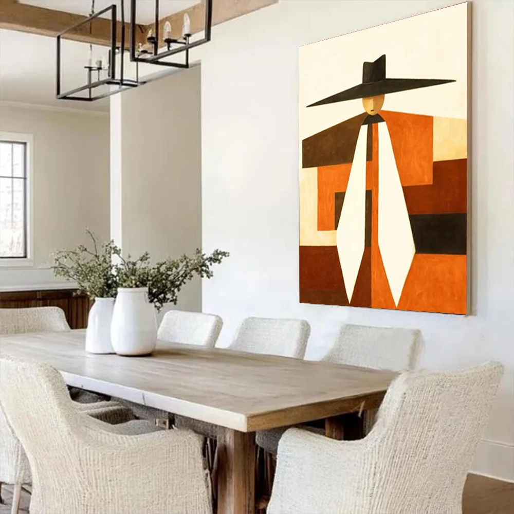 Modern Home Wall Art - 100% Handmade Figure Oil Painting on Canvas Deep wedding Mural Big Image for Living Room Decor picture