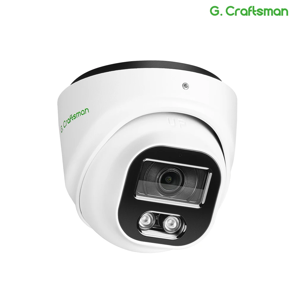 G.Craftsman HIR 5MP POE,2.8mm Dome,H.265,IR Night Vision,Audio & Video Surveillance,CCTV Security,Waterproof High-Definition