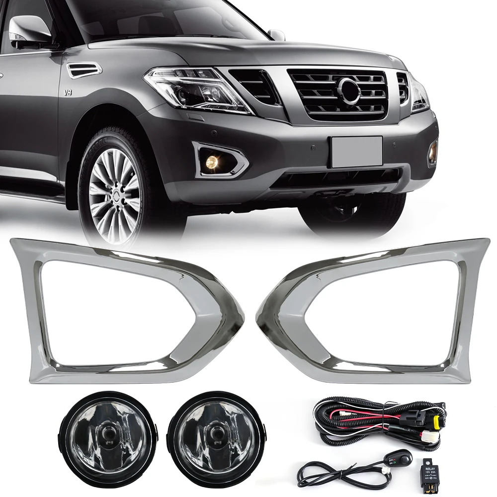 

Для Nissan Patrol 2014 2015 2016 2017 2018 2019 светодиодные противотуманные фары дневного света передний бампер лампы дальнего света автомобильные аксессуары