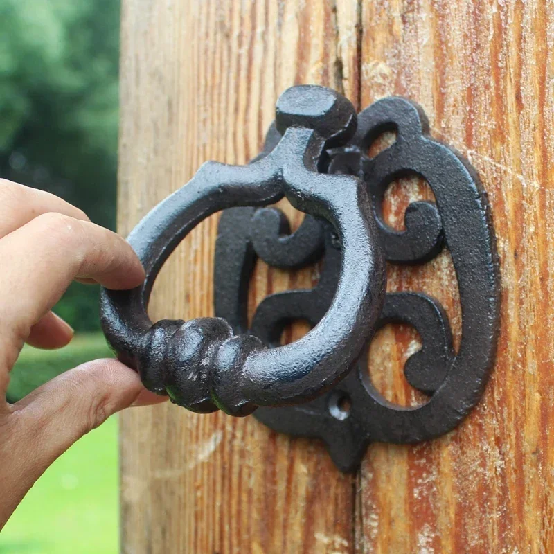 

Cast Iron Door Knock Handle Home Decoration Wood Vintage Solid Antique Of American Style Garden