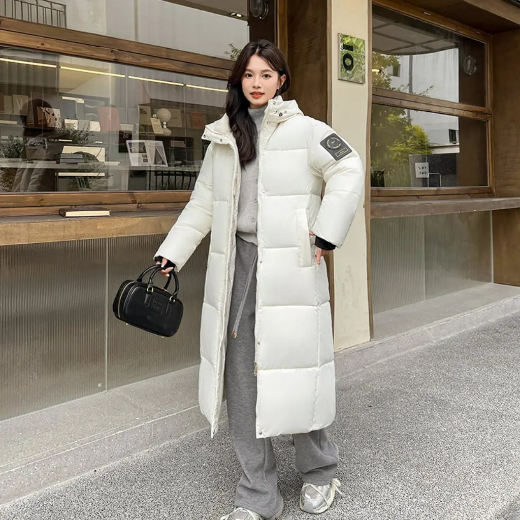 

Women's Casual Long down Cotton-Padded Coat Korean Style Loose Fit Winter Outerwear Bread Coat