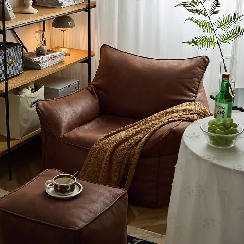 Modern Bean Bag Sofas Living Room Relaxing 1-person Sofa Soft Couch Comfortable Lazy Sofas Home Balcony Sleeper BeanBag Bed Set image 2
