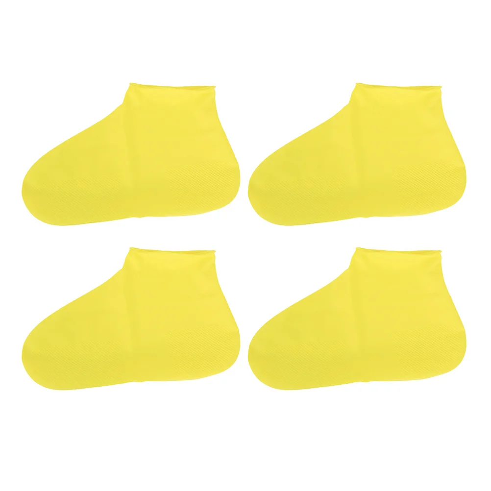 

2Pairs Wearresistant Latex Shoes Protectors Waterproof Slipresistant Convenient for Travel Camping Beach Shoes Cover