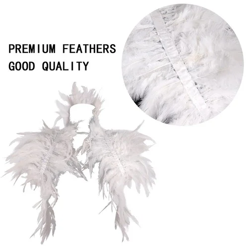 Sli White Feather ort Cosplay Costume di scena loween Modello Walk ow Abbigliamento da palcoscenico Semplice Ele Cos tradizionale da donna...