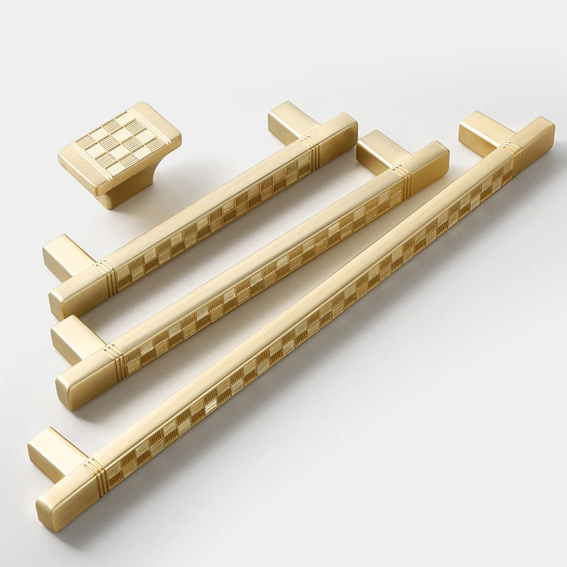 Chinese Style Zinc Alloy Black Gold Door Handles Kitchen Cabinet Handles Solid Drawer Knobs Fashion Furniture Hardware