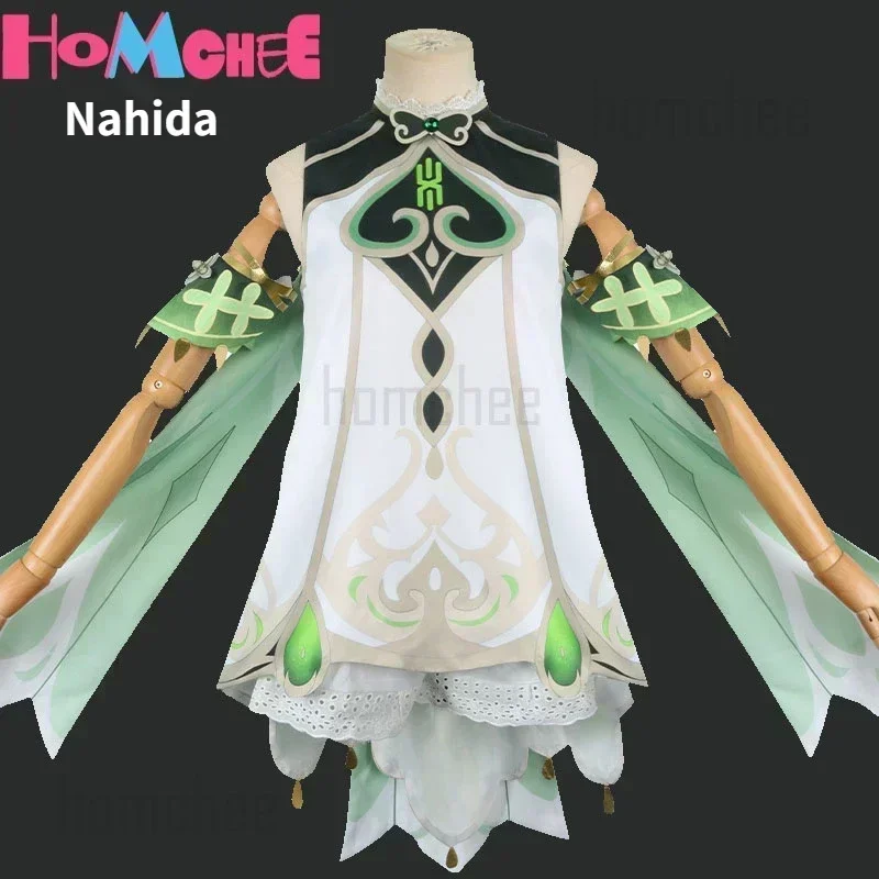 Nahida Cosplay Costume Lesser Lord Kusanali Wig Cute Style Dress Buer Cosplay for Women Kids Girls