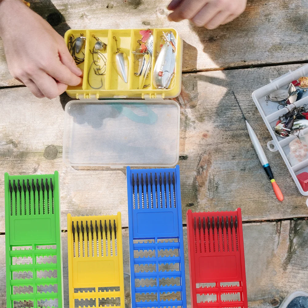 

4Pcs Fishing Hook Organizer Portable High-Strength Line and Leader Holder Rack for Tangle-Free Gear Management Outdoor Angling