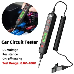 HT86 Car Circuit Tester Automobile Fault Maintenance Circuit Tester Digital Backlight Display Car Fuse Diagnostic Probe Test Pen