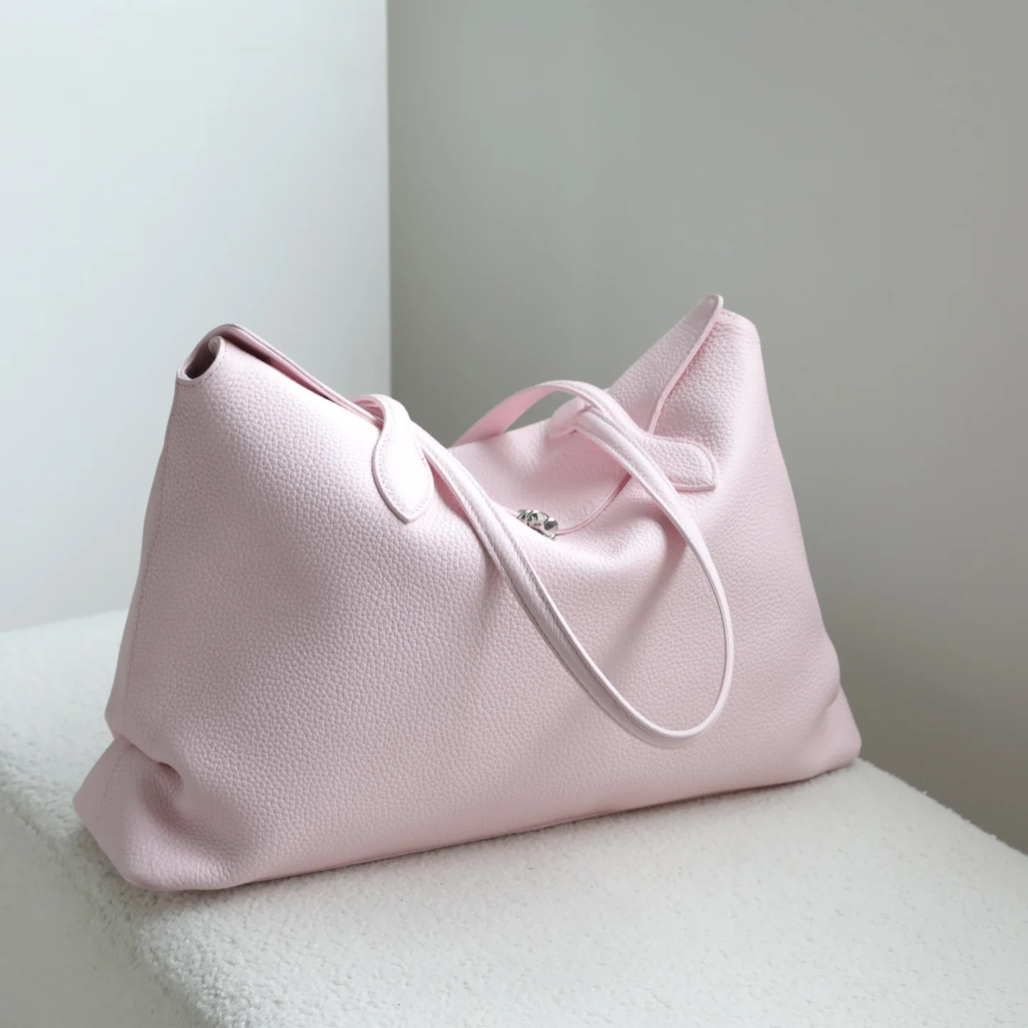 

FIRMRANCH 2026 Новая минималистичная городская сумка-тоут из натуральной кожи большой вместимости, модная универсальная женская сумка через плечо из воловьей кожи