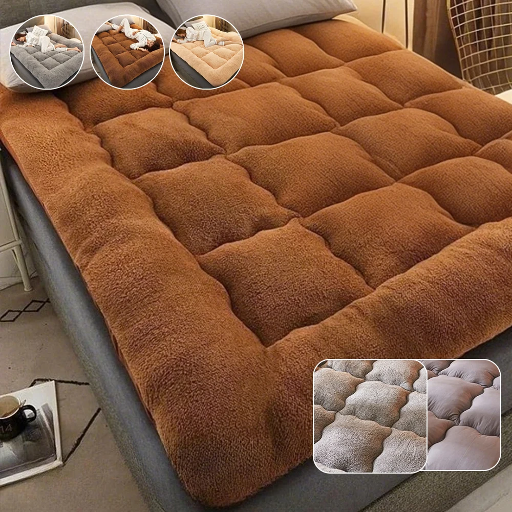الملكة فراش توبر للطلاب عنبر سميكة صوف الضأن فراش منصات يغطي مع جيب مرن 7D الألياف السرير توبرingiosy Matttratulis