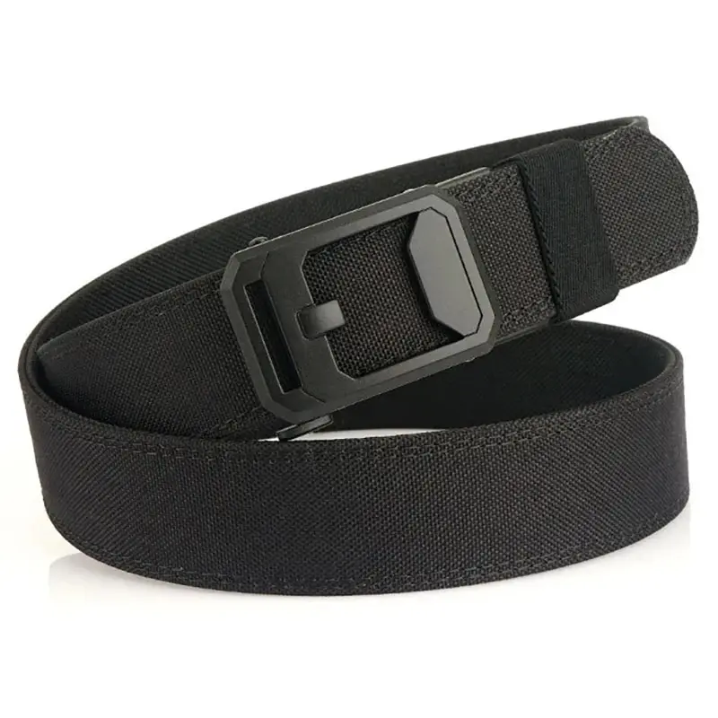 1pc Men\'s Belt Outdoor Multi Function Alloy Buckle Tactical Belt Canvas For Nylon Belt Training Quick Hanging Belts Neutral Belt