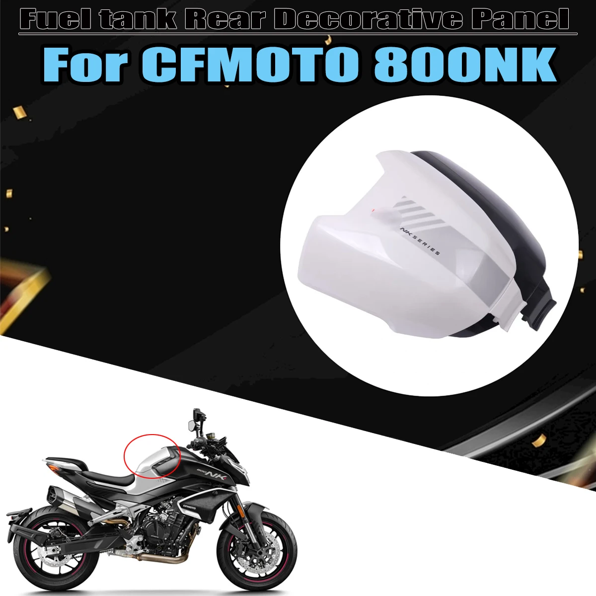 

Декоративная задняя панель топливного бака для мотоцикла CFMOTO 800NK NK800, крышка корпуса, декоративная задняя накладка