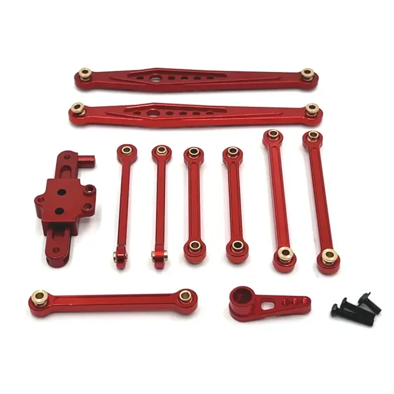 Wltoys 124006 12423 12427 12428 Metal Upgrade Parts Kit Steering Assembly Link Rod Servo Arm 1/12 RC Car Accessories