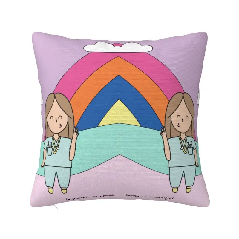 Cartoon Doctor Nurse Printed Nordic Pillow Cover Decoracion Salon Case Cushion