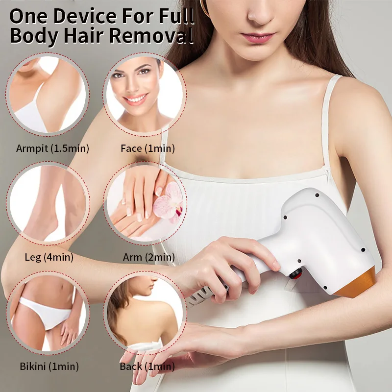 New Professional 4000w High Power 3 Wavelength Ice Platinum Diode Laser Hair Removal Machine For Woman home Permanent Painless