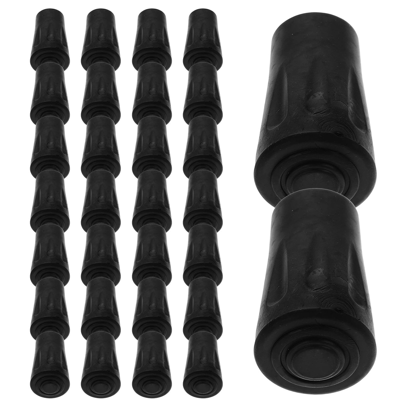 

50pcs Trekking Pole Rubber Tips Anti slip Shock absorbing Wear resistant Furniture Protection Compatible Carbon Poles Hiking