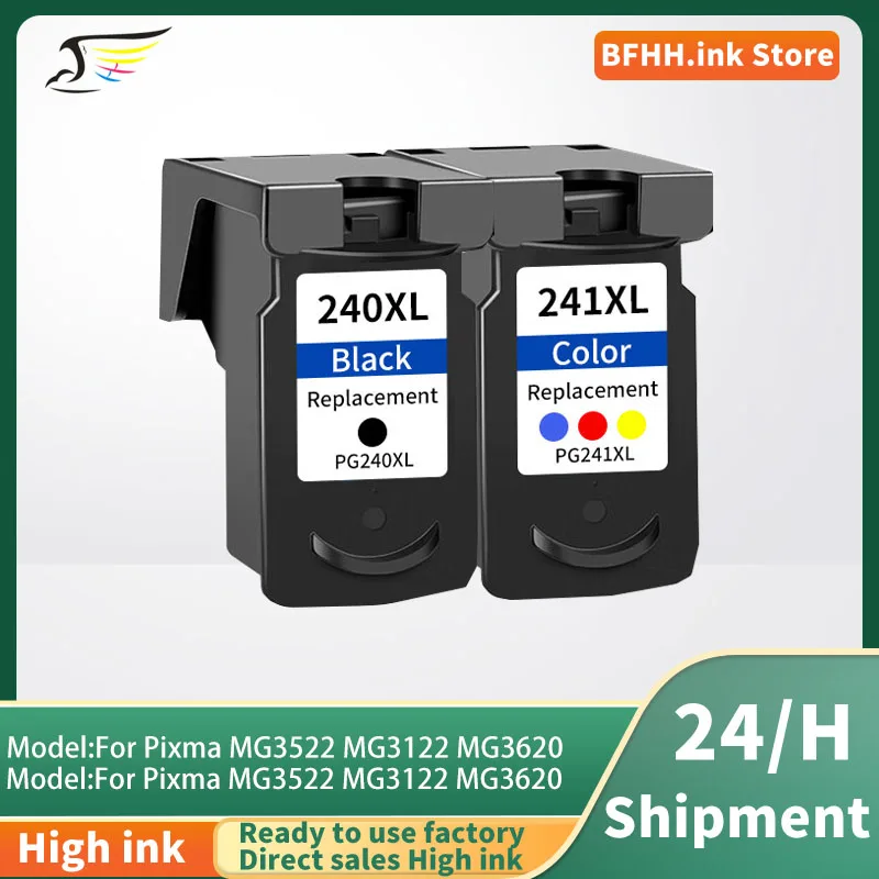 

240 241 PG240 CL241 Ink Cartridge Compatible 240XL 241XL PG-240 CL-241 for Canon Pixma MG3522 MG3122 MG3620 MG3520 MG4220