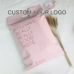 Custom Design Eco-friendly pink mail bags with handle Poly Mailers Shipping Envelopes Mailing Bag for Clothing