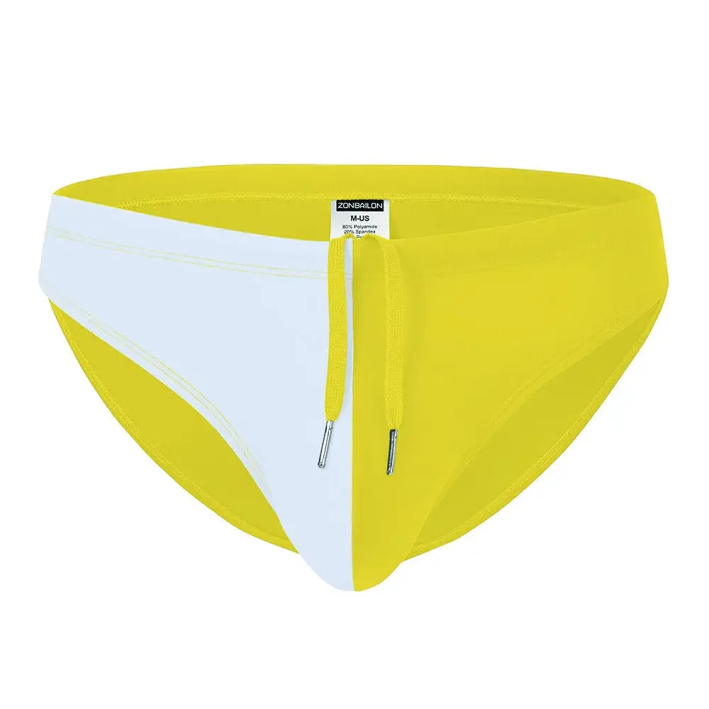 Jinshi Mens Sexy Swimming Briefs with Drawstring big pouch Comfort Fit Swimsuit