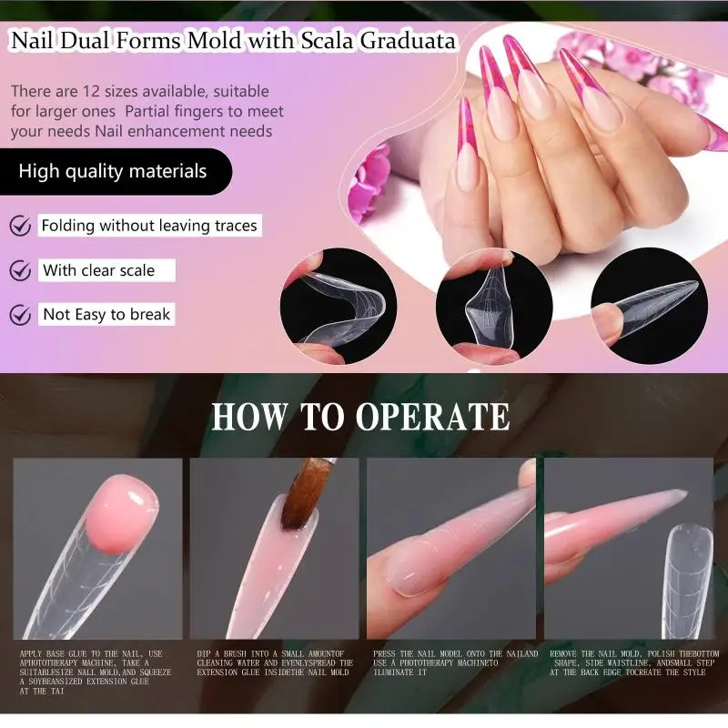 140 teile/schachtel Nagel Formen Set Bunte Volle Nagel Formen Top Formen Tipps Für Nägel Gel Verlängerung Formen Gefälschte Gebäude Form Werkzeuge