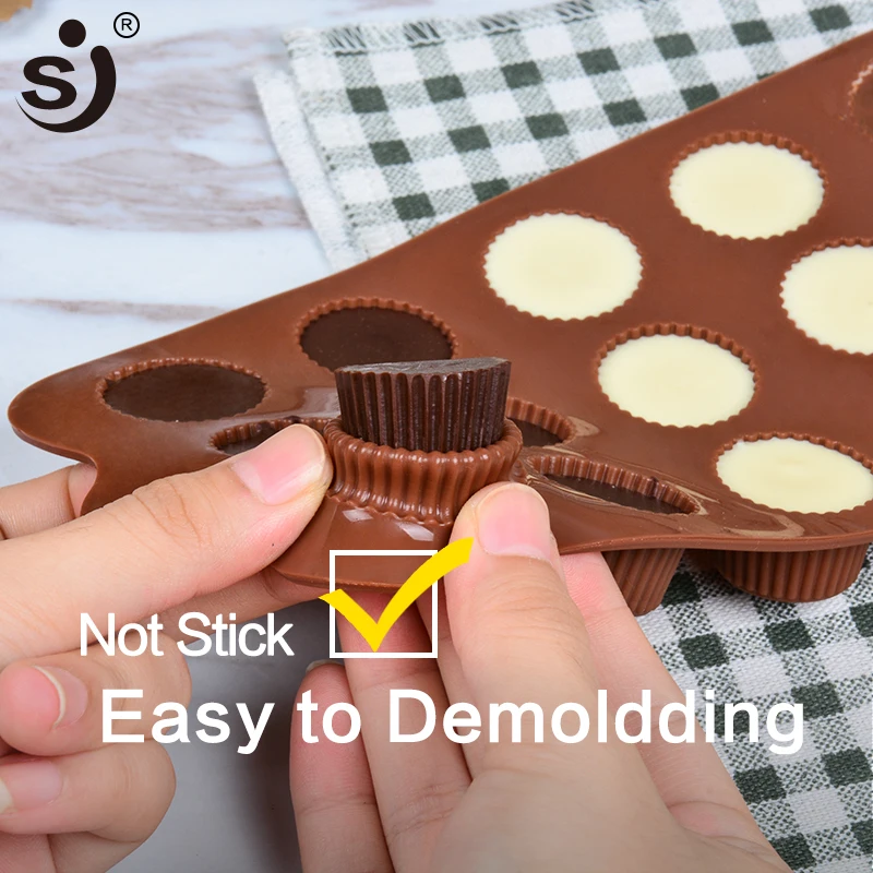 SJ 3D Chocolate Mold Silicone Cake Mold Cake Decorating Tools DIY Chocolate Baking Tools Non-Stick Jelly&Candy Mould